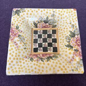 Vintage MacKenzie Childs Victoria & Richard Ceramic Dish Torquay Kelp & Urchin